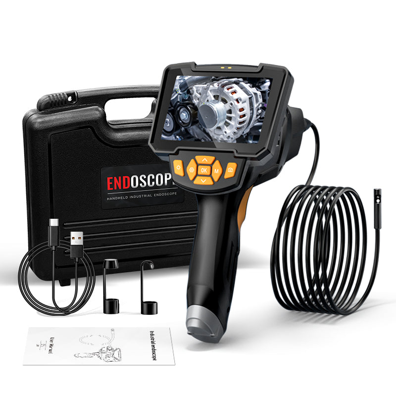Endoscope with Dual/Single Lens – 1080P HD, 4.3" IPS Screen & Accessories