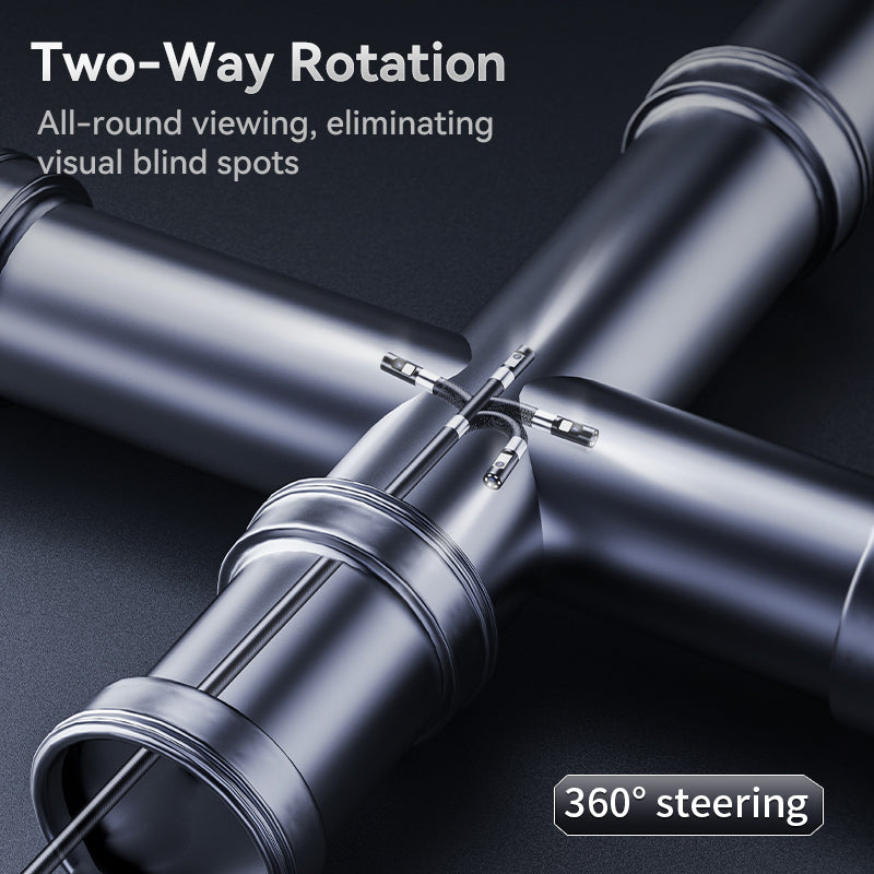 Two-Ways 360 Steering Inspection Borescope 2MP 8LED Lights Waterproof Articulating Semirigid Full HD Portable Endoscope Camera