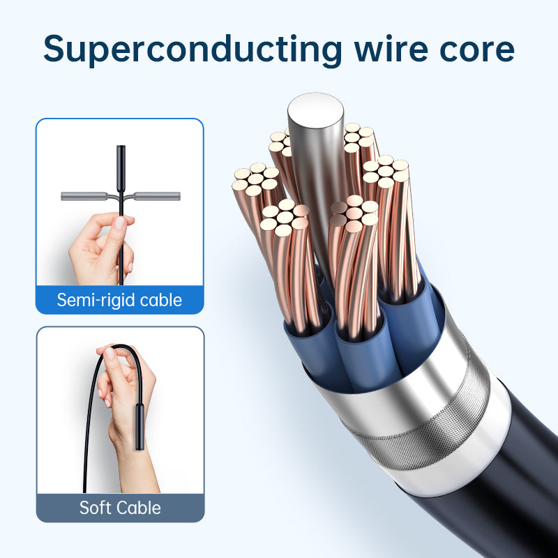 2MP USB Endoscope for iPhone/Android, IP67 Waterproof Inspection Camera with 8 LEDs, 2-10cm Focus