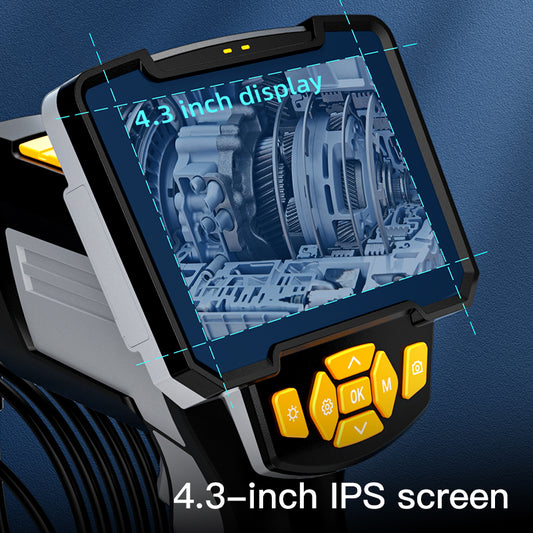 Endoscope with Dual/Single Lens – 1080P HD, 4.3" IPS Screen & Accessories
