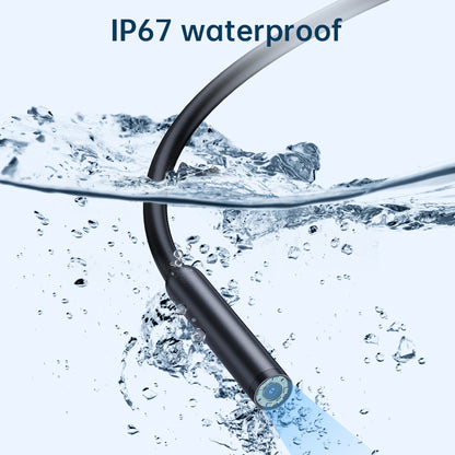 2MP USB Endoscope for iPhone/Android, IP67 Waterproof Inspection Camera with 8 LEDs, 2-10cm Focus